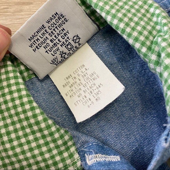 Vintage SF Blues denim fruit romper 6-9 months - Picture 4 of 5